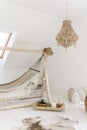 Hammock in ethnic room Royalty Free Stock Photo