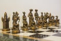 Decorative chess pawns: alignment