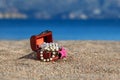 Decorative chest with jewelry and starfish