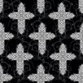 Decorative Christian Religion Cross Pattern Design