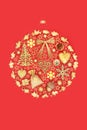 Decorative Christmas Abstract Round Tree Bauble