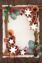 Decorative Christmas Background Border Royalty Free Stock Photo