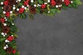 Decorative Christmas and Winter Background Border Royalty Free Stock Photo