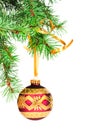Decorative Christmas ball. Royalty Free Stock Photo