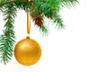 Decorative Christmas ball on the Christmas tree. Royalty Free Stock Photo