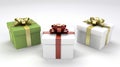 Decorative Christmas boxes ai generated background image