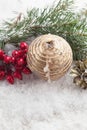 Decorative christmas composition. Holiday postcard. Royalty Free Stock Photo