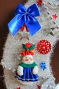 Decorative Christmas decoration, element Christmas wreath