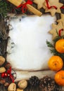 Decorative christmas frame background Royalty Free Stock Photo