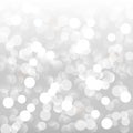 Decorative christmas gray background with bokeh lights