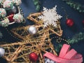 Decorative Christmas tree with baubles Royalty Free Stock Photo