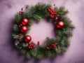 Decorative christmas wreath. Xmas celebration