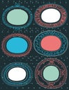 Decorative circle labels,vector