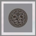 Decorative Circle Pattern In A Photo Frame Royalty Free Stock Photo