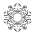 Decorative Circle Radial Pattern. Round Design Element