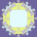 Decorative, classical vintage colorful frame