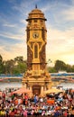 Decorative Clock Tower of Haridwar with clock on each of its four sides