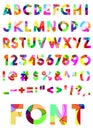 Decorative colored alphabet.