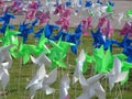 Decorative and colorful pinwheel spinner windmills