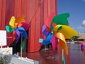Decorative and colorful pinwheel spinner windmills