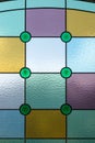 Decorative colorful window of various colored rectangles Royalty Free Stock Photo