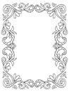 Decorative Coloring floral frame