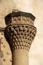 Decorative column detail on the front of the Jabalquinto Palace, Baeza, Spain. Royalty Free Stock Photo