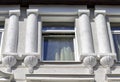 Decorative columns on the building Royalty Free Stock Photo