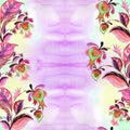 Decorative composition - paisley on a watercolor background. Watercol Royalty Free Stock Photo