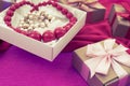 Decorative composition preparation for the holiday Decoration gifts Royalty Free Stock Photo