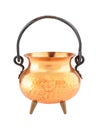 Decorative copper pot isolated Royalty Free Stock Photo