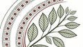 Decorative corner design element with leaves and curved border vector design Generative AI Royalty Free Stock Photo