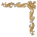 Decorative corner ornament Royalty Free Stock Photo