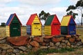 Decorative country mailboxes Royalty Free Stock Photo