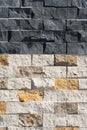 Decorative cubic stone wall background Royalty Free Stock Photo