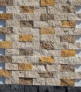 Decorative cubic stone wall background Royalty Free Stock Photo