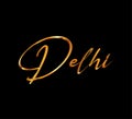 3d gold delhi text