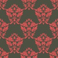 Decorative damask vector seamless pattern design Royalty Free Stock Photo