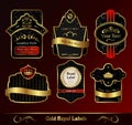 Decorative dark gold frames labels