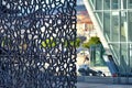 Decorative Grid Near a Modern Building in Marseille