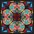 decorative design abstract tiled eastern mediterranian scarf pattern
