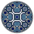 Decorative design of circle dish template, round