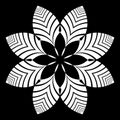 Decorative design element. Floral pattern.