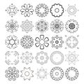 Decorative design elements. Circle ornament. Vector set. Royalty Free Stock Photo