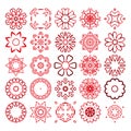 Decorative design elements. Circle ornament. Vector set. Royalty Free Stock Photo