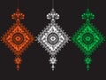 Decorative design representing colors of Indian flag