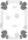 Decorative design Vector frame gear Royalty Free Stock Photo