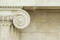 Decorative detail of an ancient Ionic column Royalty Free Stock Photo