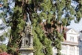 Decorative detail of the historic fountain