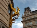 Decorative details on South Africa House overlooking Trafalgar Square in London Royalty Free Stock Photo